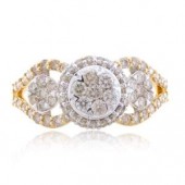 Designer Ring with Certified Diamonds In 14k Gold - LR2825P